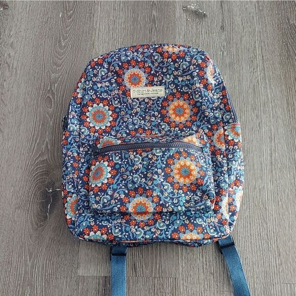 T-Shirt & Jeans Mandala canvas backpack - Picture 1 of 7